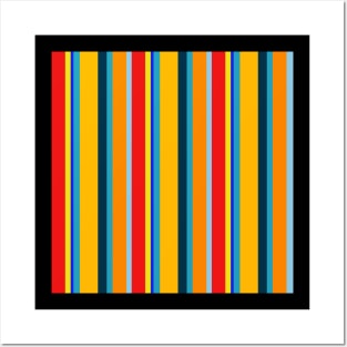 minimalist colorful stripe pattern Posters and Art